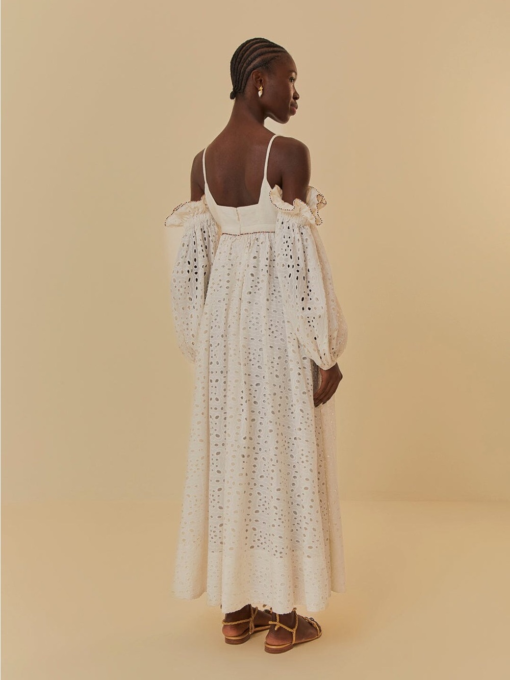 FARM Rio White Eyelet Maxi Dress - Picture 6 of 16